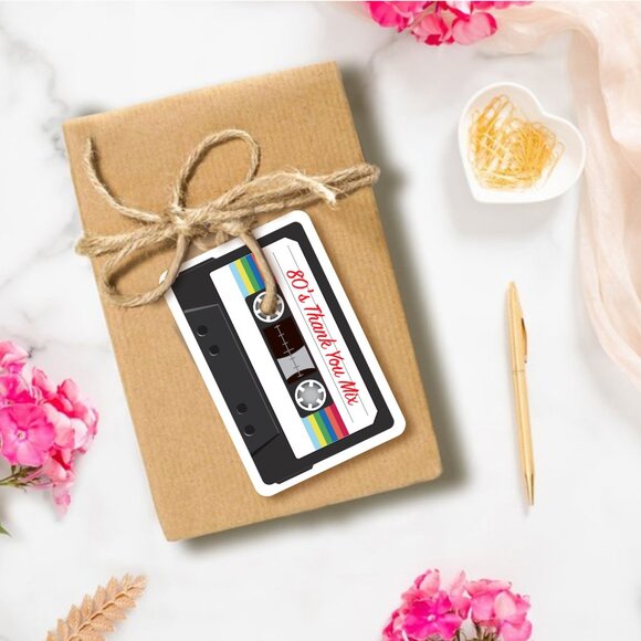 Thank You Mix Tape - Hang Gift Tags - (24 ct) - Picture 3 of 5